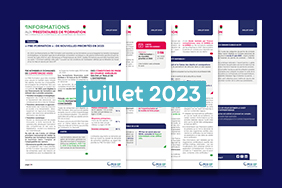 Lettre aux prestataires de formation - juillet 2023