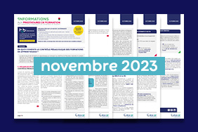 Lettre aux prestataires de formation - novembre 2023